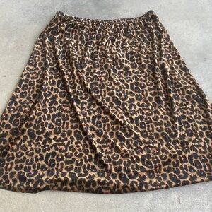VTG Fashion Bug Leopard Print Velvet Maxi Skirt, 22